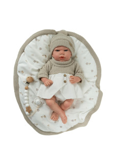 Reborn Arias de 40 cm NOA Beig con Manta 2
