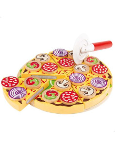 Set Pizza Madera Autoadhesiva Woomax