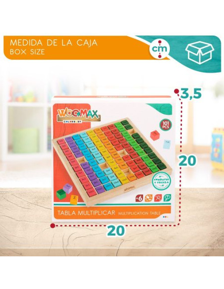 Tabla De Multiplicar De Madera Woomax
