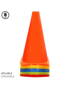 Set 10 conos de entrenamiento 23 cm multicolor 2