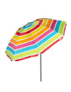 Sombrilla De Playa Poliéster 180 Cm - Aktive. Rayas...