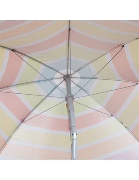 Sombrilla De Playa Poliéster 180 Cm - Aktive. Rayas Multicolor