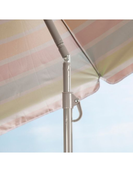 Sombrilla De Playa Poliéster 180 Cm - Aktive. Rayas Multicolor