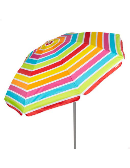 Sombrilla De Playa Poliéster 200 Cm - Aktive. Rayas Multicolor