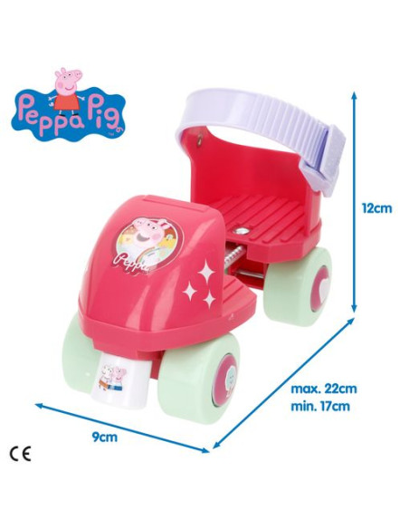 Peppa Pig - Patines 4 Ruedas Máx. 20 Kg +3 Años