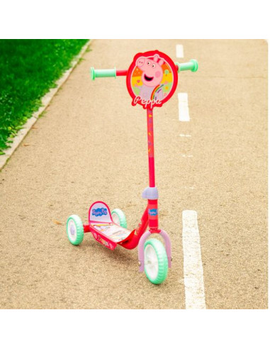 Peppa Pig - Patinete 3 Ruedas Escudo Delantero...