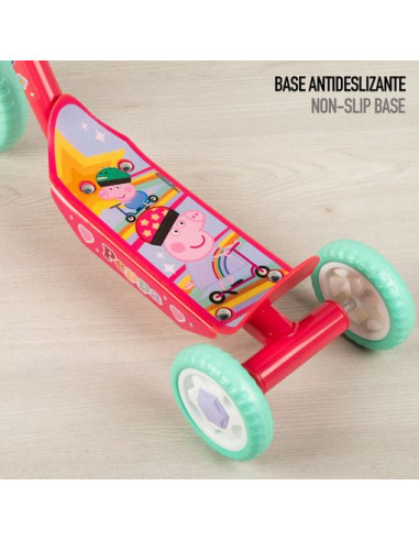 Peppa Pig - Patinete 3 Ruedas Escudo Delantero...