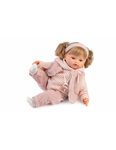 Muñeca Beni Lloro Jersey Rayas 42cm Con Mecanismo