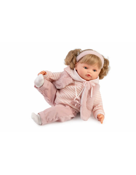 Muñeca Beni Lloro Jersey Rayas 42cm Con Mecanismo