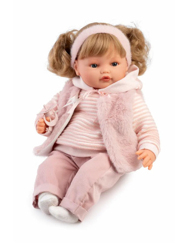 Muñeca Beni Lloro Jersey Rayas 42cm Con Mecanismo