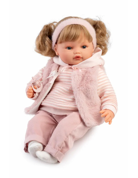 Muñeca Beni Lloro Jersey Rayas 42cm Con Mecanismo