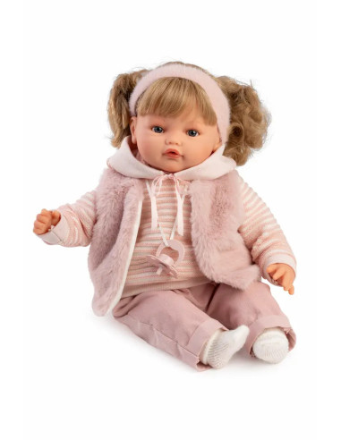 Muñeca Beni Lloro Jersey Rayas 42cm Con Mecanismo