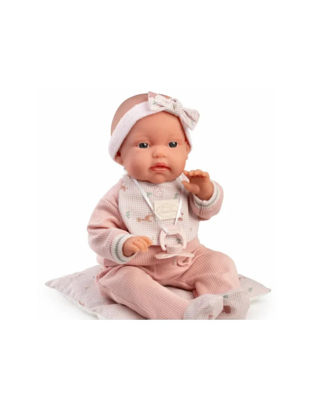 Muñeca Toneta Con Babero Posturitas. Cuerpo Flexible 34cm