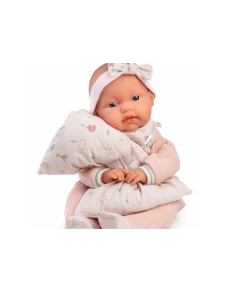 Muñeca Toneta Con Babero Posturitas. Cuerpo Flexible 34cm