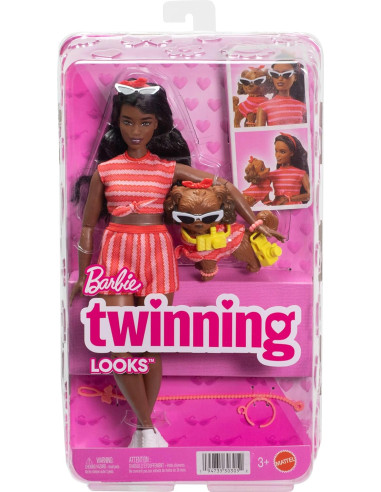 Barbie Twinning Looks muñeca con Perrito con...