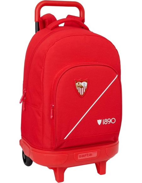 SEVILLA FC - Mochila Grande con Ruedas, Compacta, Extraíble, Ideal para Niños de Diferentes Edades, 
