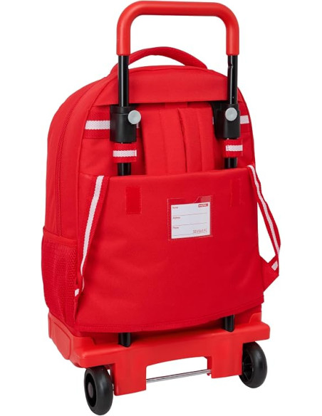 SEVILLA FC - Mochila Grande con Ruedas, Compacta, Extraíble, Ideal para Niños de Diferentes Edades, 