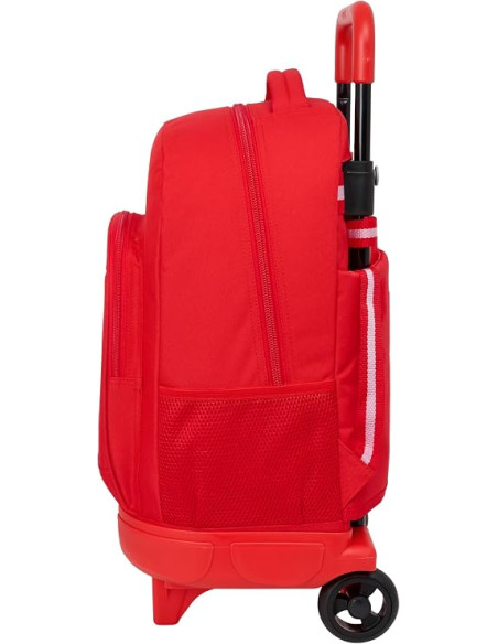 SEVILLA FC - Mochila Grande con Ruedas, Compacta, Extraíble, Ideal para Niños de Diferentes Edades, 