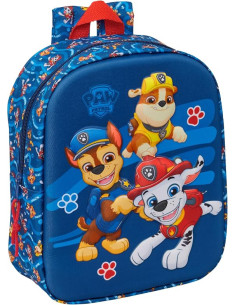 PAW PATROL - Mochila de Guardería 3D, Fácil Limpieza,...