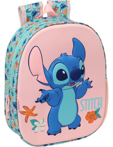 STITCH - Mochila Escolar, con Diseño 3D,...