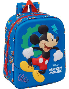 MICKEY MOUSE - Mochila de Guardería 3D, Fácil Limpieza,...
