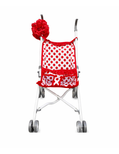 Carrito para muñeca Flamenchita lunares Rojos...