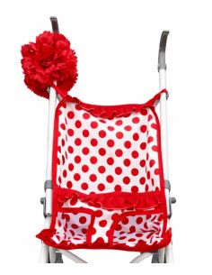 Carrito para muñeca Flamenchita lunares Rojos accesorio... 2
