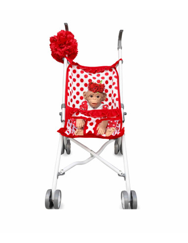 Carrito para muñeca Flamenchita lunares Rojos...