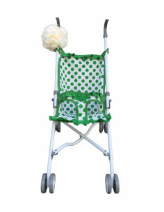 Carrito para muñeca Flamenchita lunares Verdes accesorio...