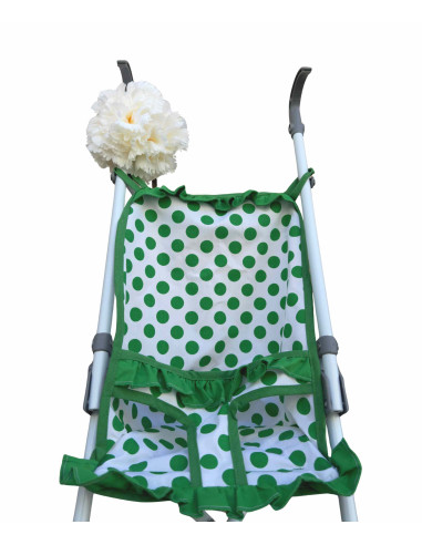 Carrito para muñeca Flamenchita lunares Verdes...