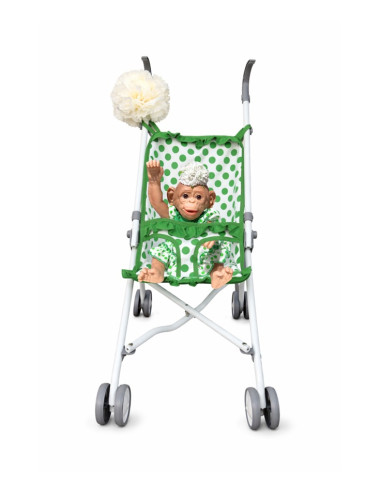 Carrito para muñeca Flamenchita lunares Verdes...