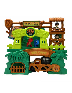 Playset Dino Adventure con Dinosaurios y Vehículo