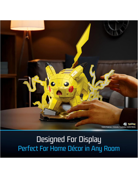 Puzz4d - Maqueta Pikachu de 201 Piezas - Puzzle 3D Pokemon Pikachu de 33 cm
