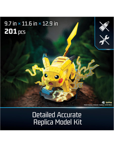 Puzz4d - Maqueta Pikachu de 201 Piezas - Puzzle 3D Pokemon Pikachu de 33 cm
