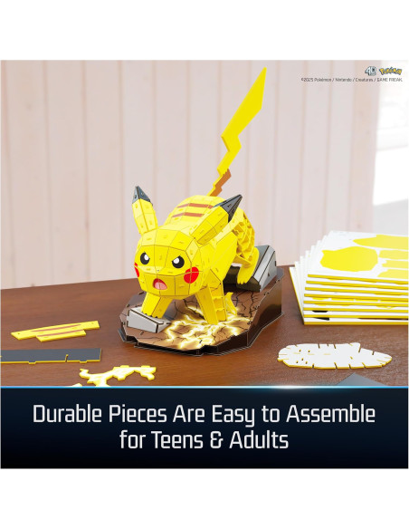 Puzz4d - Maqueta Pikachu de 201 Piezas - Puzzle 3D Pokemon Pikachu de 33 cm