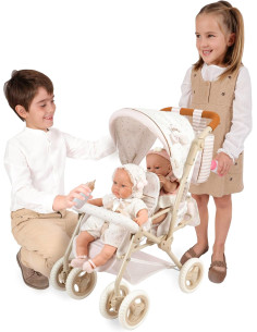 Carro de Muñecas Silla Gemelar Plegable Verona 2