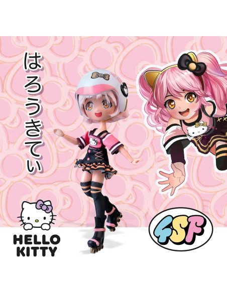 Muñeca Hello Kitty Golden Diva Roller, Muñeca Fashion Japonesa Patinadora con Accesorios