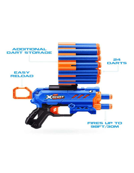Pistola Lanzadardos ZURU X-Shot Insanity Micro con 24 dardos y alcance 30 m