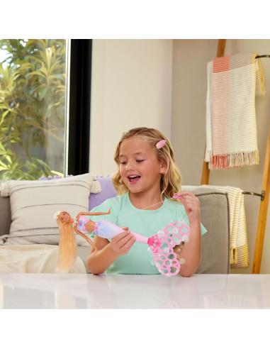 Barbie Bubble Sparkle Mermaid, muñeca con...