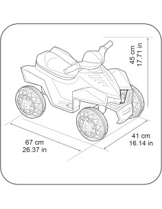 FEBER - Quad Racy Pink 6V, Coche eléctrico para niños de... 2