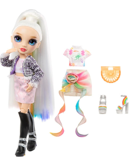 Rainbow High Style Icons Amaya - Muñeca de Moda de 28 cm con Pelo Largo que se puede Cepillar