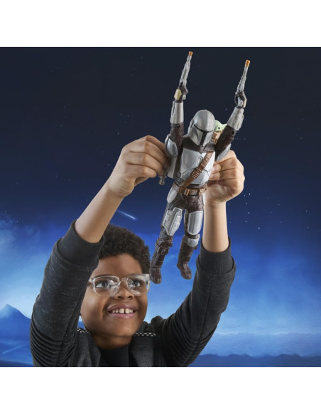 Star Wars The Mandalorian & Grogu, Bláster cazarrecompensas, Figura de acción de 28 cm con sonidos