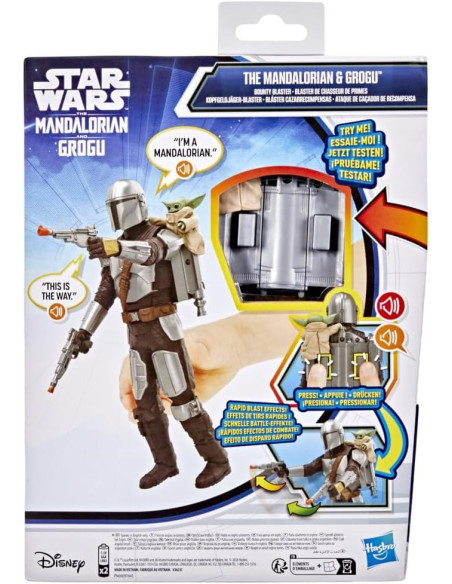 Star Wars The Mandalorian & Grogu, Bláster cazarrecompensas, Figura de acción de 28 cm con sonidos