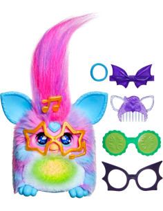 Furby Vibes, Peluche electrónico Interactivo Blue Razz