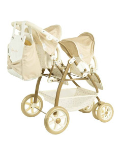 Coche Gemelar Reborn De Paris 45X70X73 cm con Bolso 2
