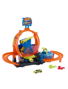 Hot Wheels City Lavado de Vehículos Mega Loop