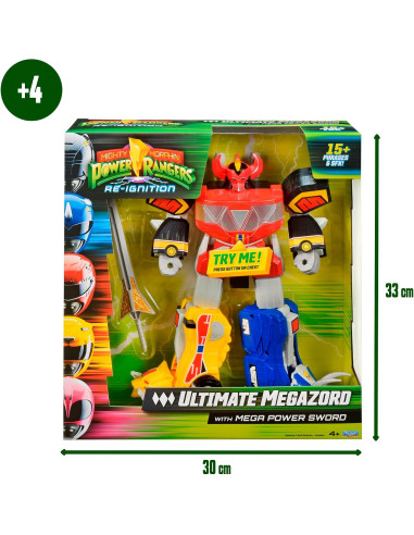 Power Rangers Ultimate Megazord Electrónico,...