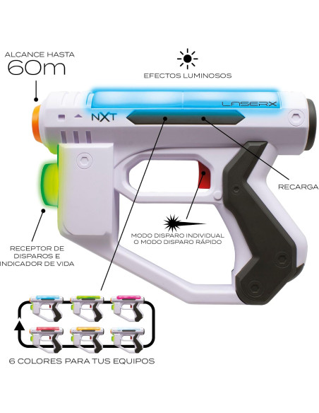 Bizak Laser X Micro Blaster Batalla Láser Pack 2 +6 Años 