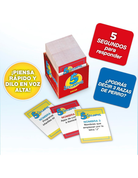 Bizak 5 Segundos Juego Rápido Preguntas y Respuestas +8 Años