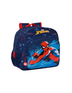 Mochila Escolar Junior Adaptable Spiderman Neon